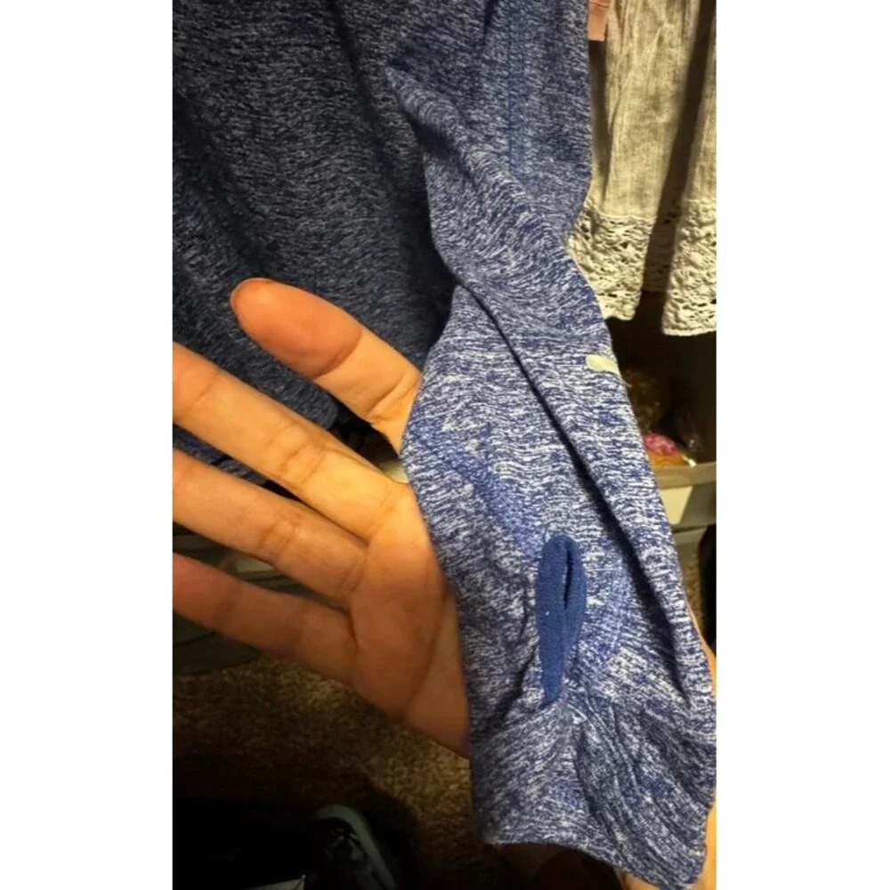 Women Med Nike Dri-fit Blue Quarter Zip
